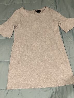 Tahari Light Gray Textured Dress